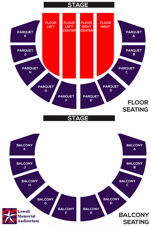 Lowell Auditorium Seating Chart