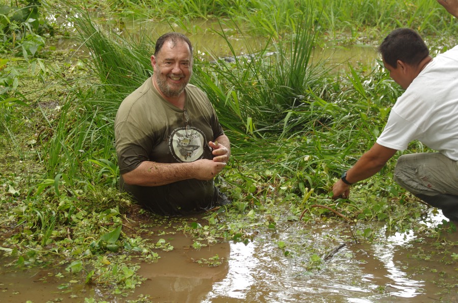 Tom Tyning Waist-deep in the Amazon