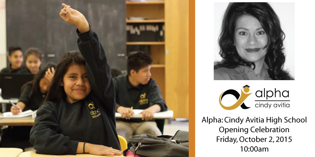 Alpha Cindy Avitia High School Opening Tickets, Fri, Oct 2, 2015 at 10