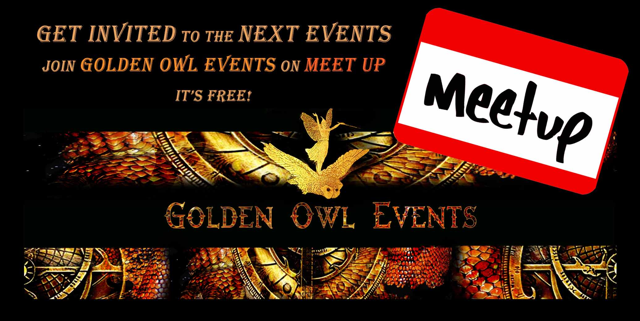 Join Golden Owl Events on Meet Up - It's Free