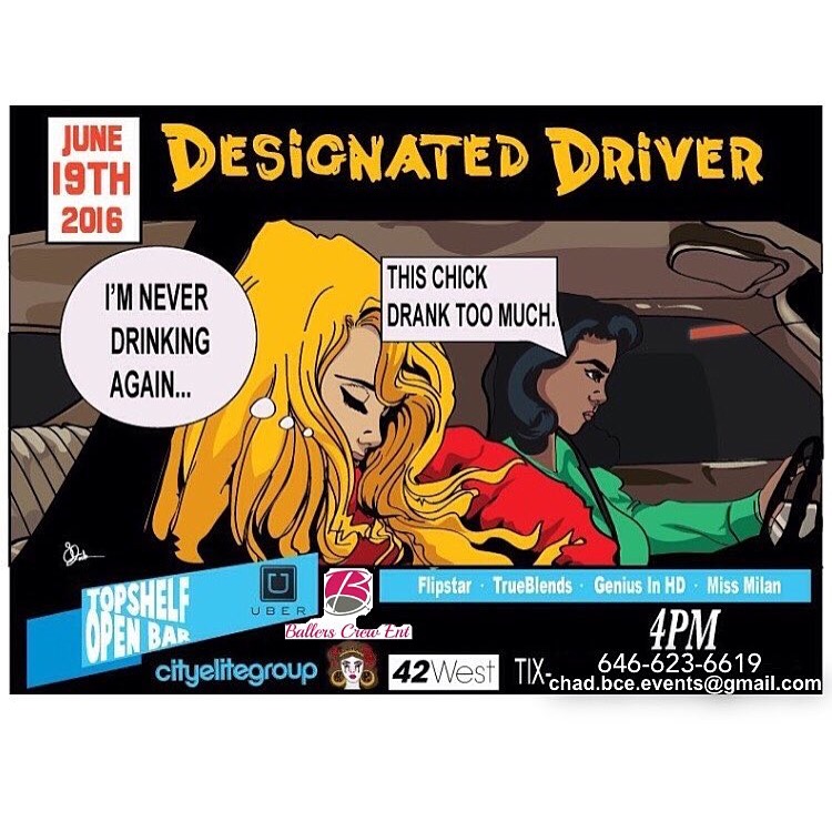 Designated Driver at 42 West, Day Party OPEN BAR (Henny ...