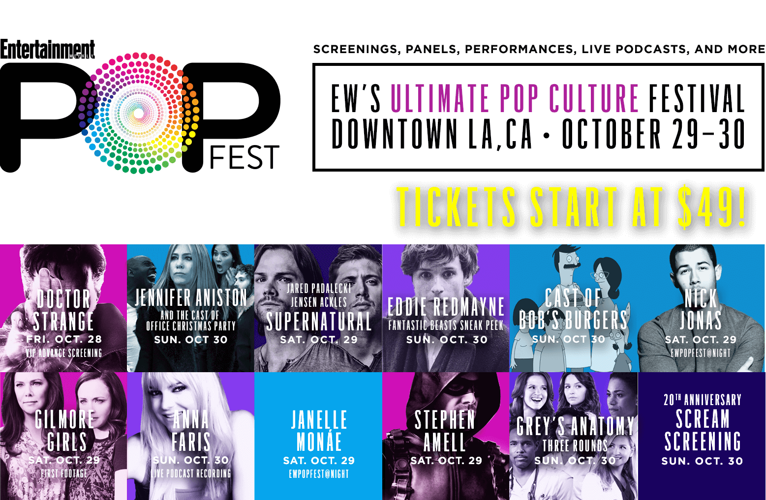 EW POPFEST: The Ultimate Pop Culture Festival From Entertainment Weekly ...