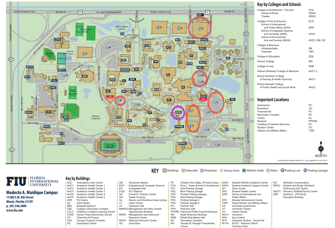 FIU Main Campus Map