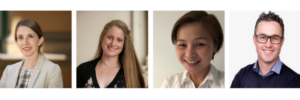 Speakers: L-R Professor Stephanie Watson, Michelle Urquhart, Margaret Lam and Mark Koszek