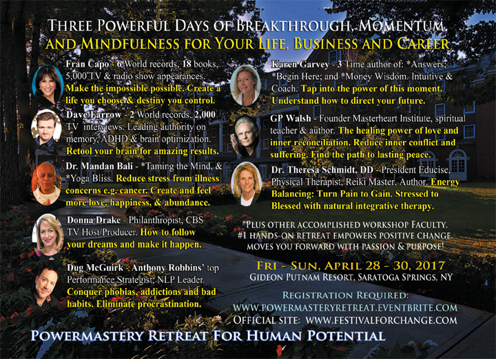 Powermastery Empowerment Retreat for creating positive change in your life