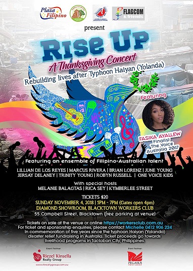 Rise up concert for Haiyan survivors