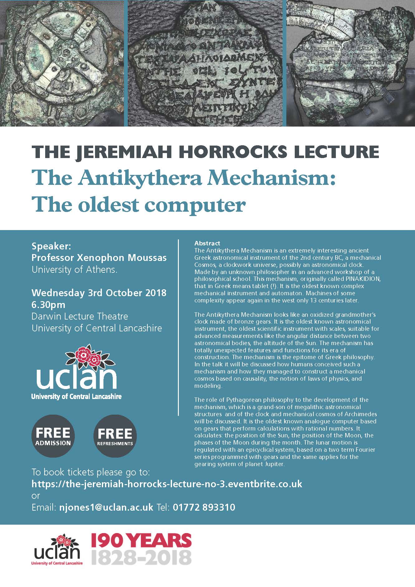 The Jeremiah Horrocks Lecture The Antikythera Mechanism