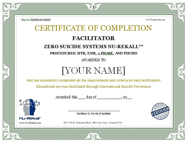 Nu-Rekall Certification