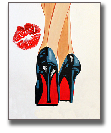 painting of heels