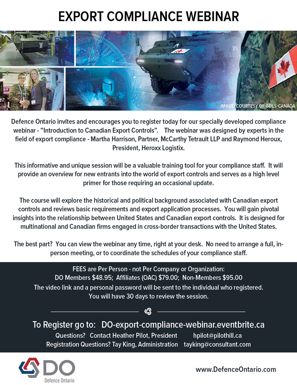 Defence Ontario Export Compliance Webinar