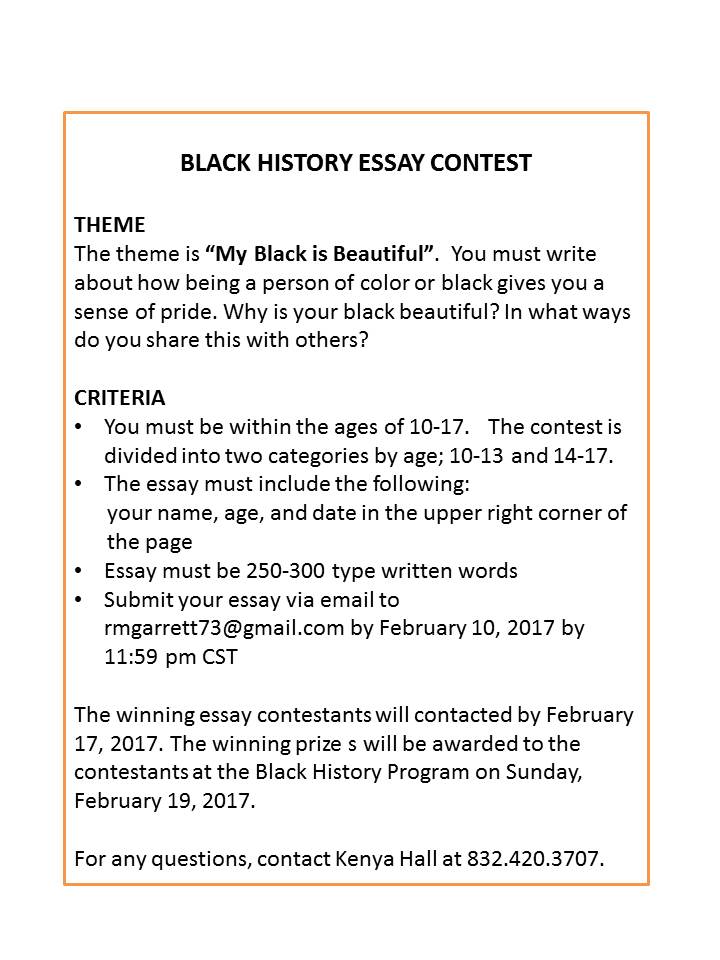 black history essay topics