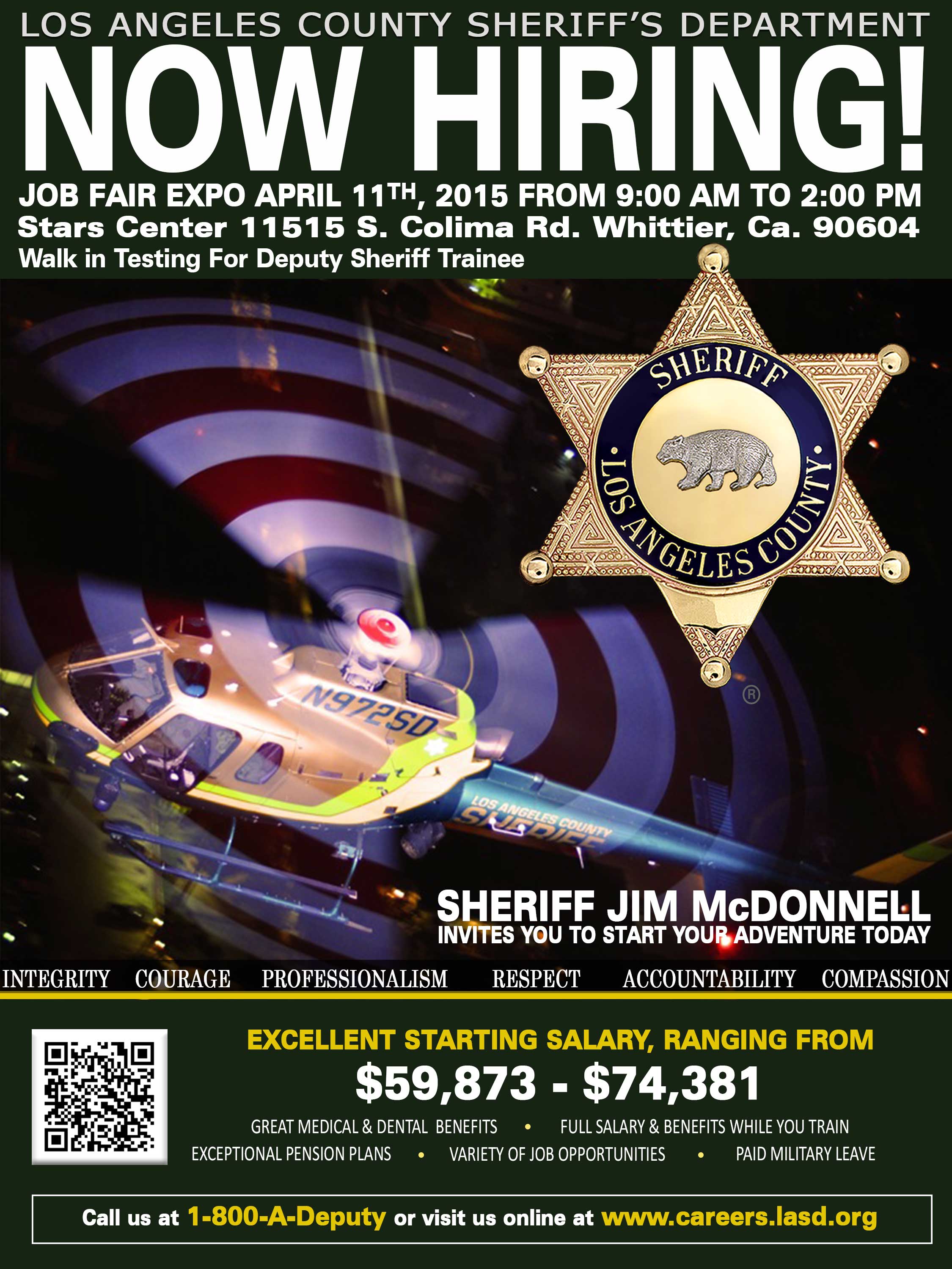 Los Angeles County Sheriffs Department JOB FAIR EXPO Tickets, Sat, Apr