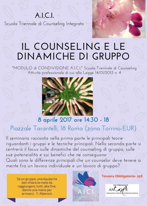 Il counseling e le dinamiche dei gruppi