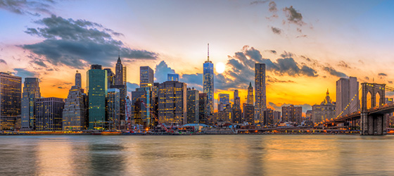 NYC Skyline at dusk