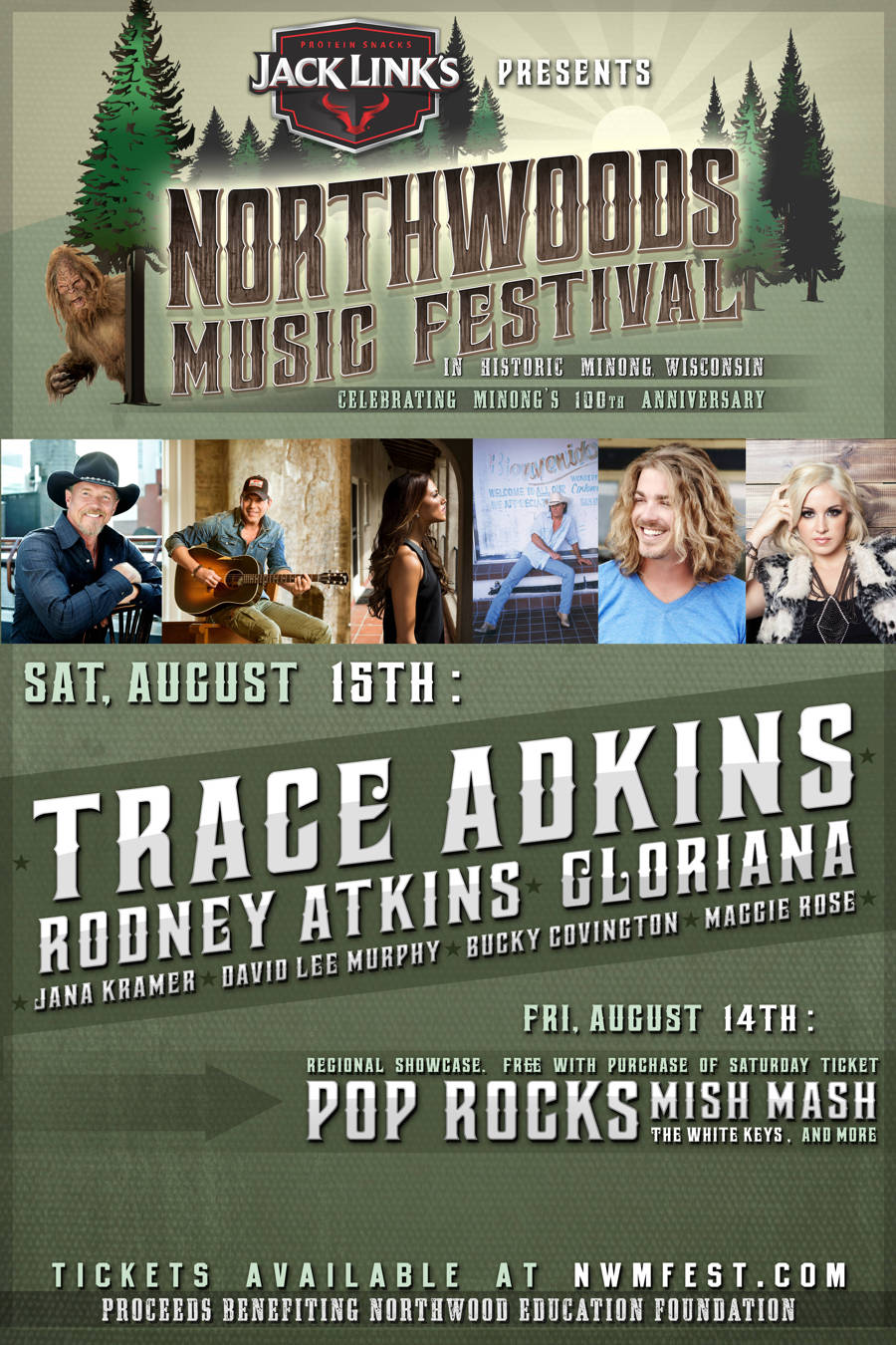 Northwoods Music Fest w/ TRACE ADKINS, Rodney Atkins, Jana Kramer