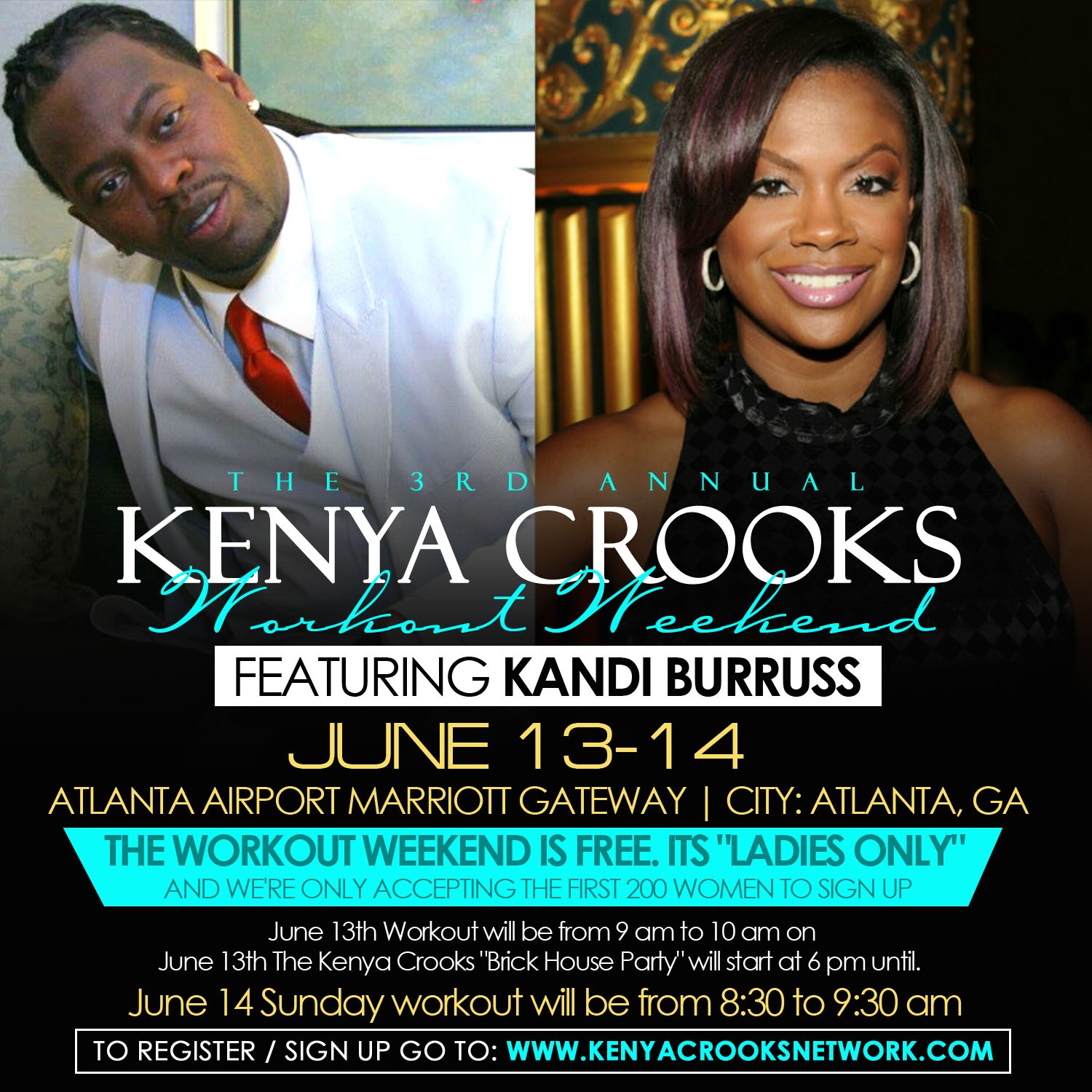 The 3rd Annual Kenya Crooks Workout Weekend Featuring Kandi Burruss