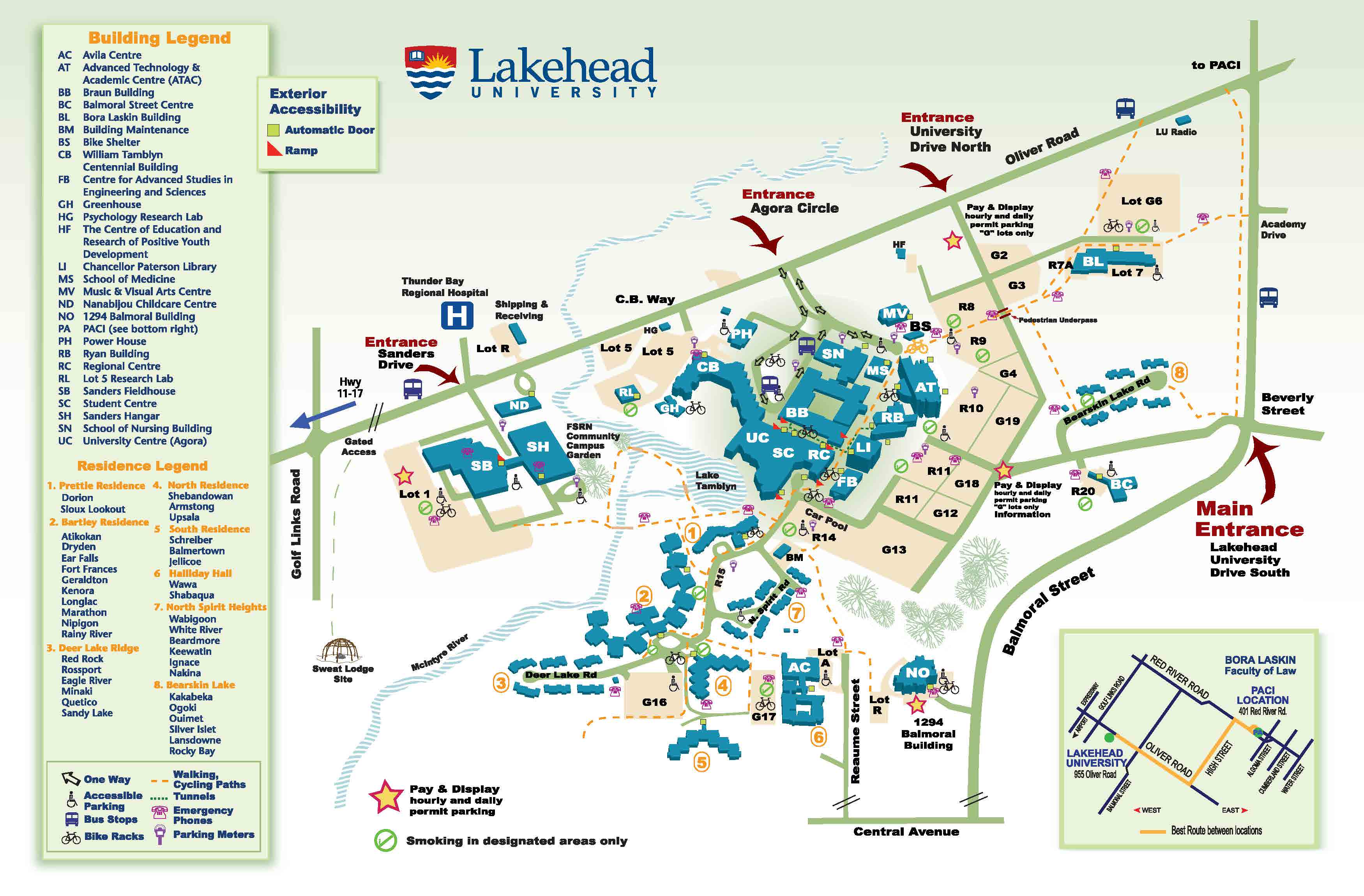 Lakehead University Campus Map