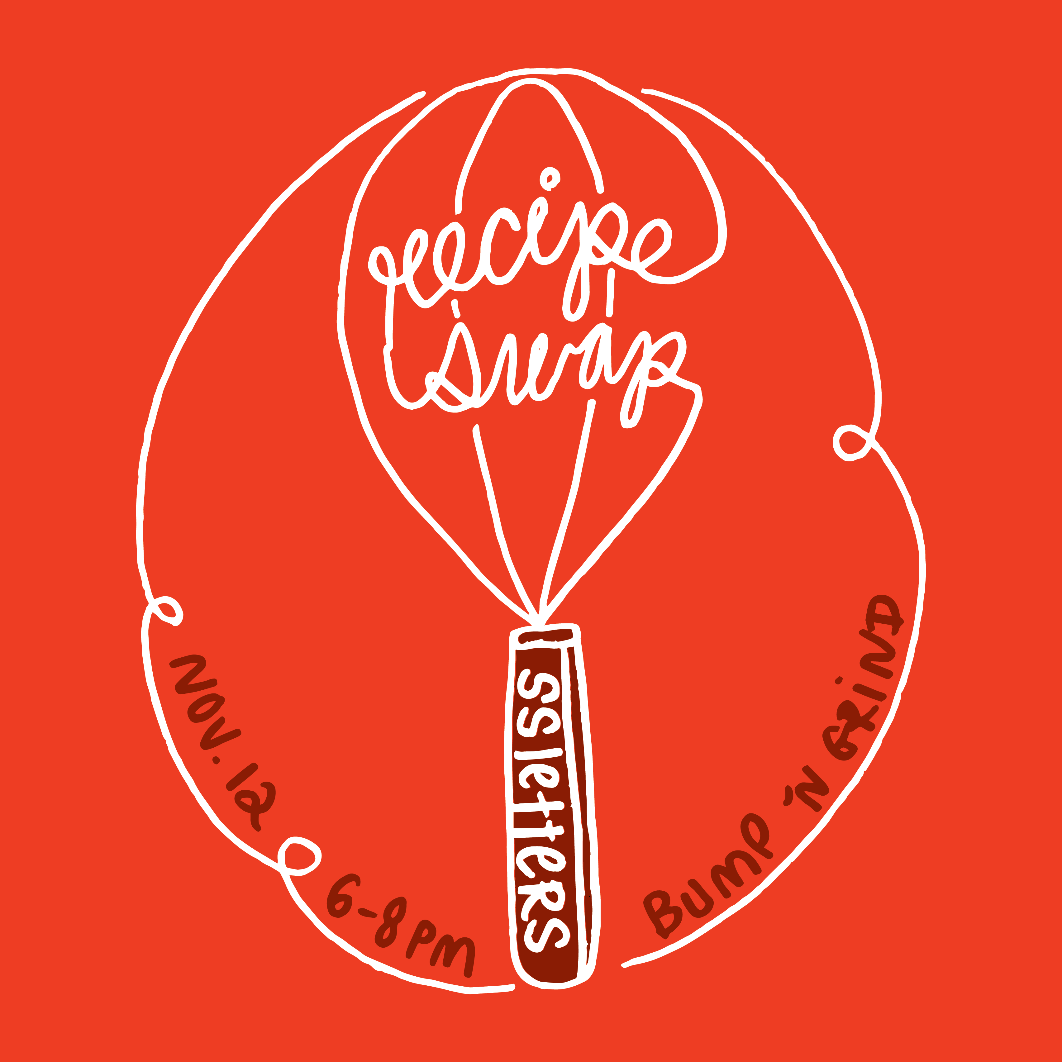 SSLetters Hand Lettering Doodle Session Recipe Swap Tickets