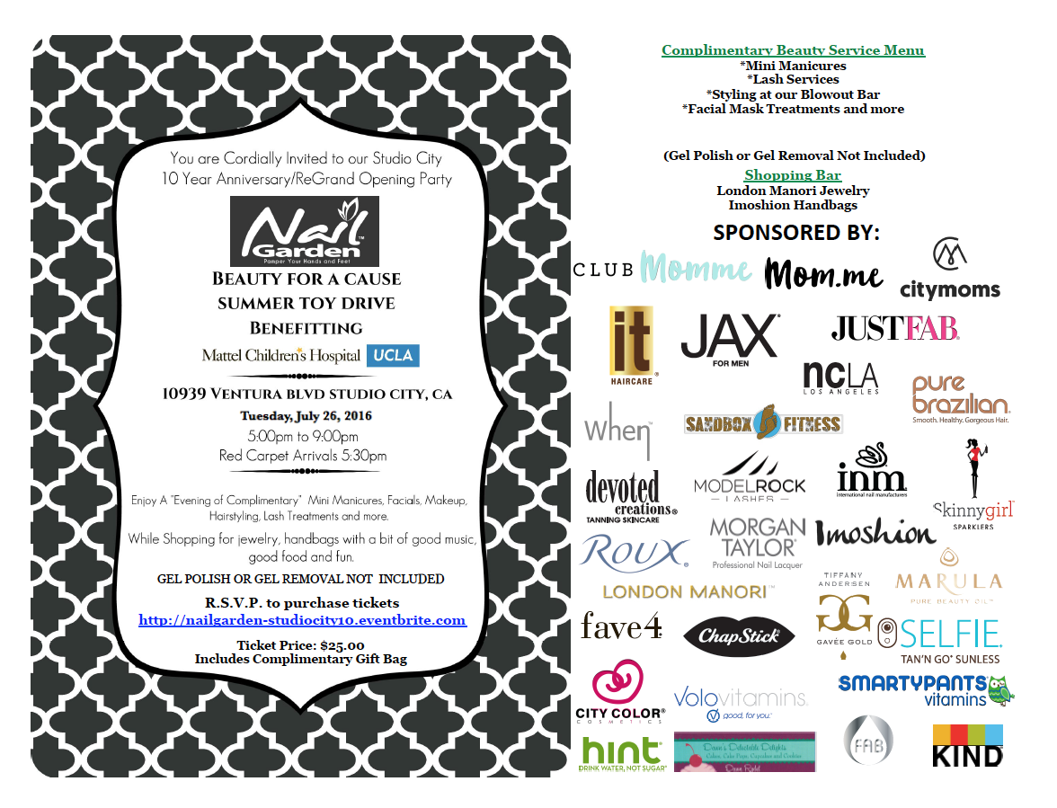 Nail Garden Studio City Beauty For A Cause Party