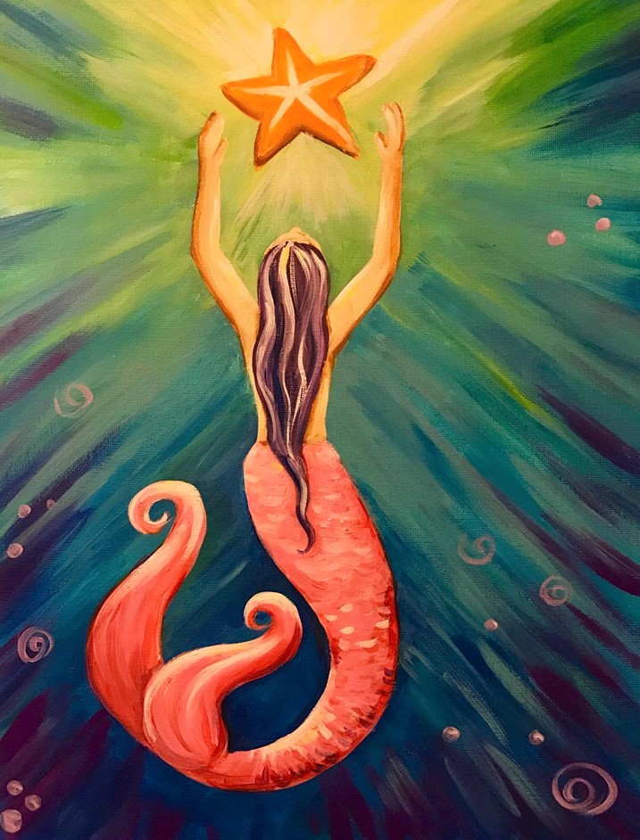 mermaid painting mermaid paint party starfish and mermaid painting for kids and adults - Paint Pictures For Kids mermaid painting mermaid paint party starfish and mermaid painting for kids and adults - Paint Pictures For Kids
