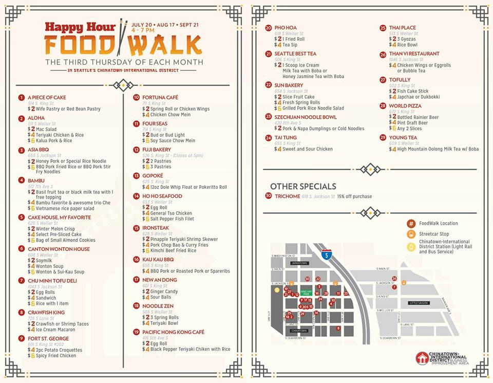 Food Walk Menu