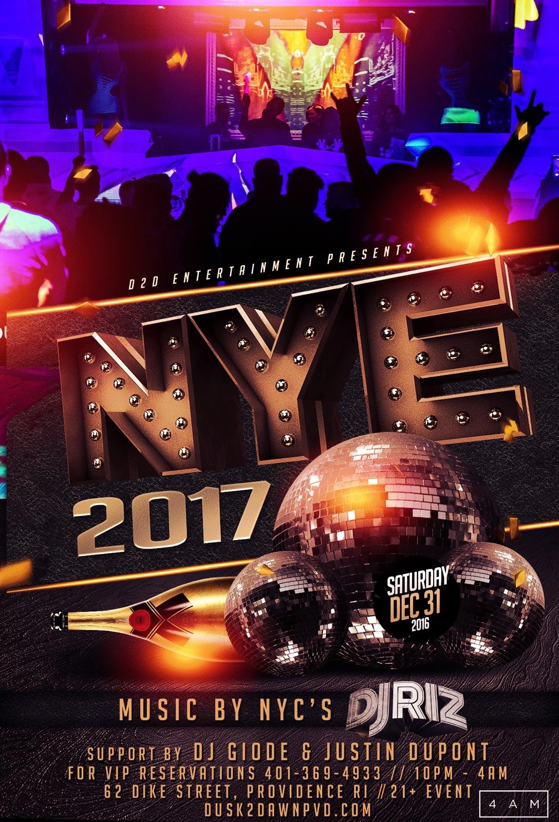 NEW YEARS EVE @ Dusk 2 Dawn | 12.31.16 Tickets, Sat, Dec 31, 2016 at ...