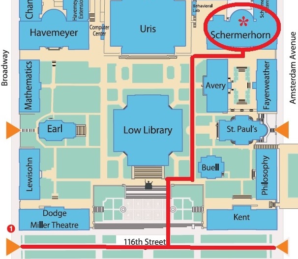 Columbia Campus Map