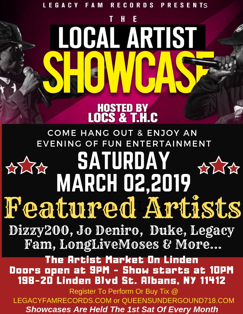 Queens Ny Jamaica Tri State Artist Showcase Hip Hop Reggae 2 Mar 2019