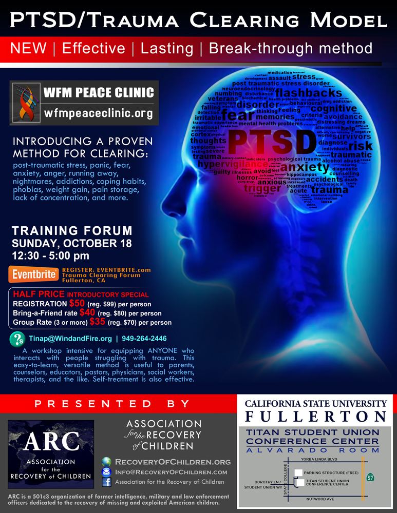 Trauma Clearing Model Training Forum Tickets, Sun, Oct 18, 2015 at 12: ...