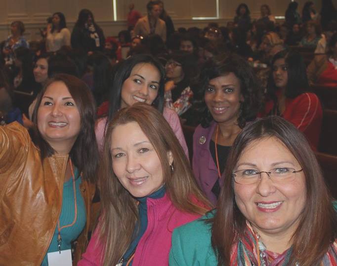 Women networking during conference 2017