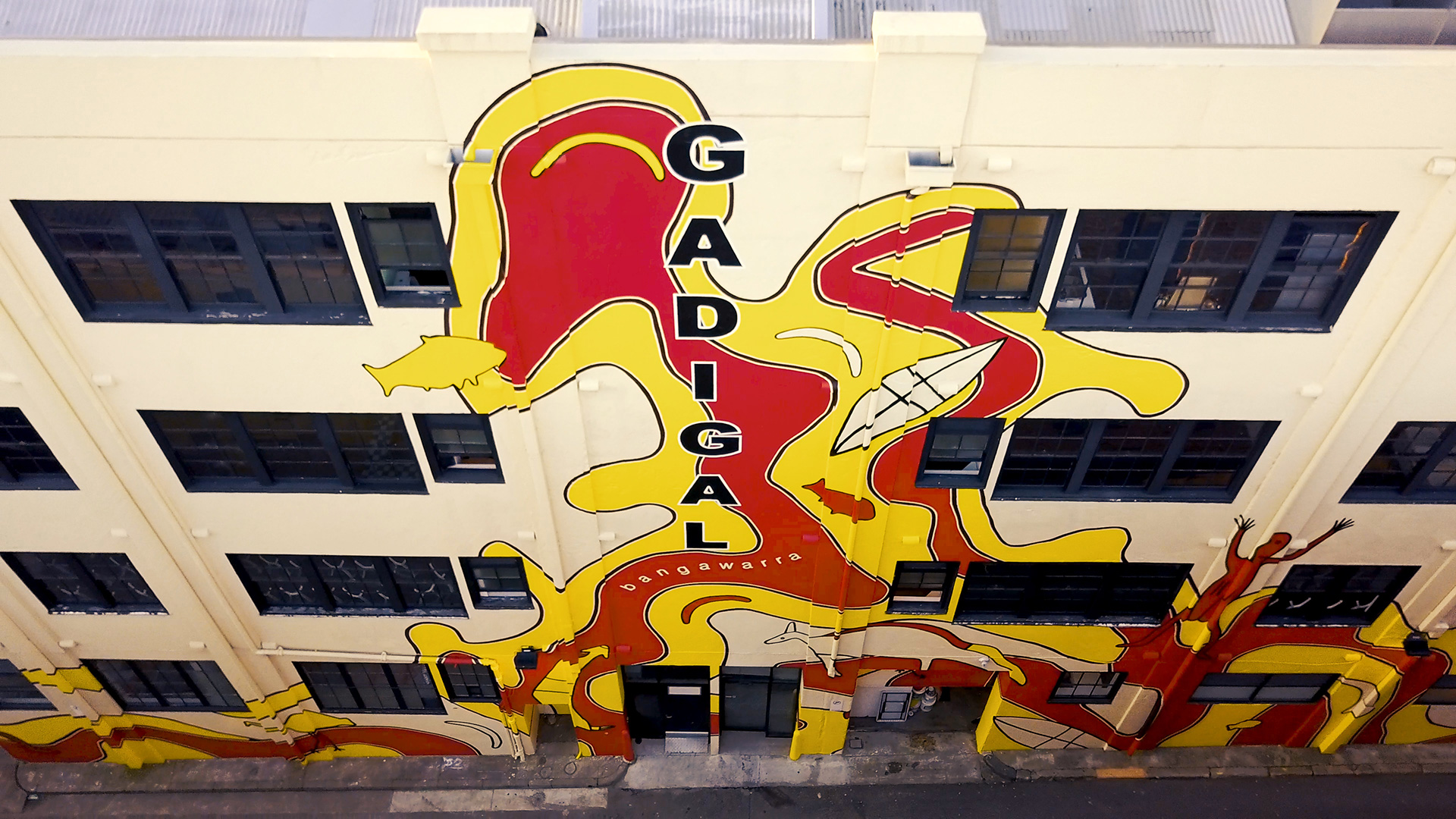 Gadigal Mural by Jason Golding, Dennis Golding and Lucy Simpson