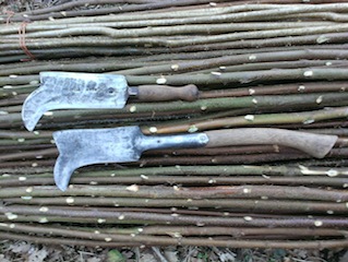 Billhooks used for Hedgelaying