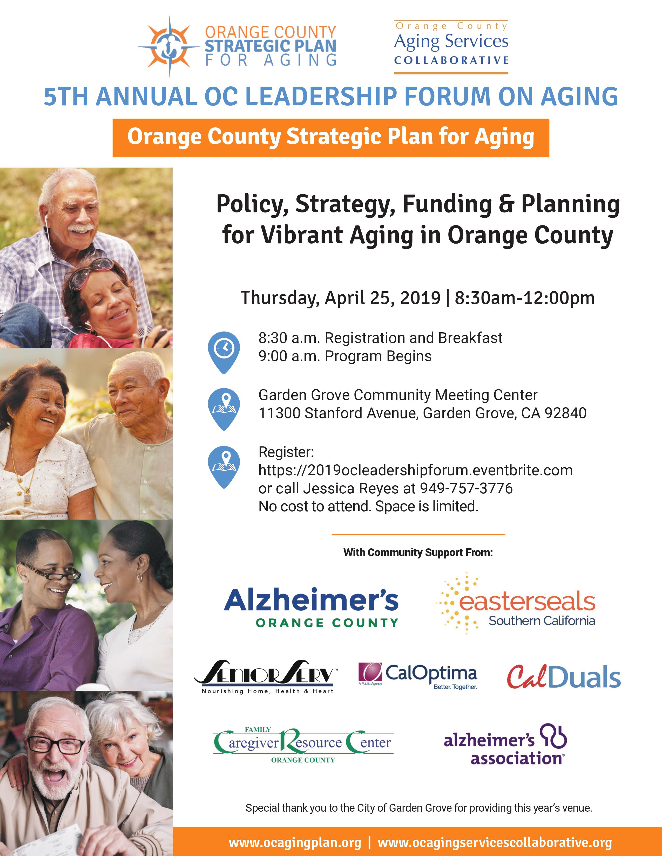 5th Annual Oc Leadership Forum On Aging Events Foundation For