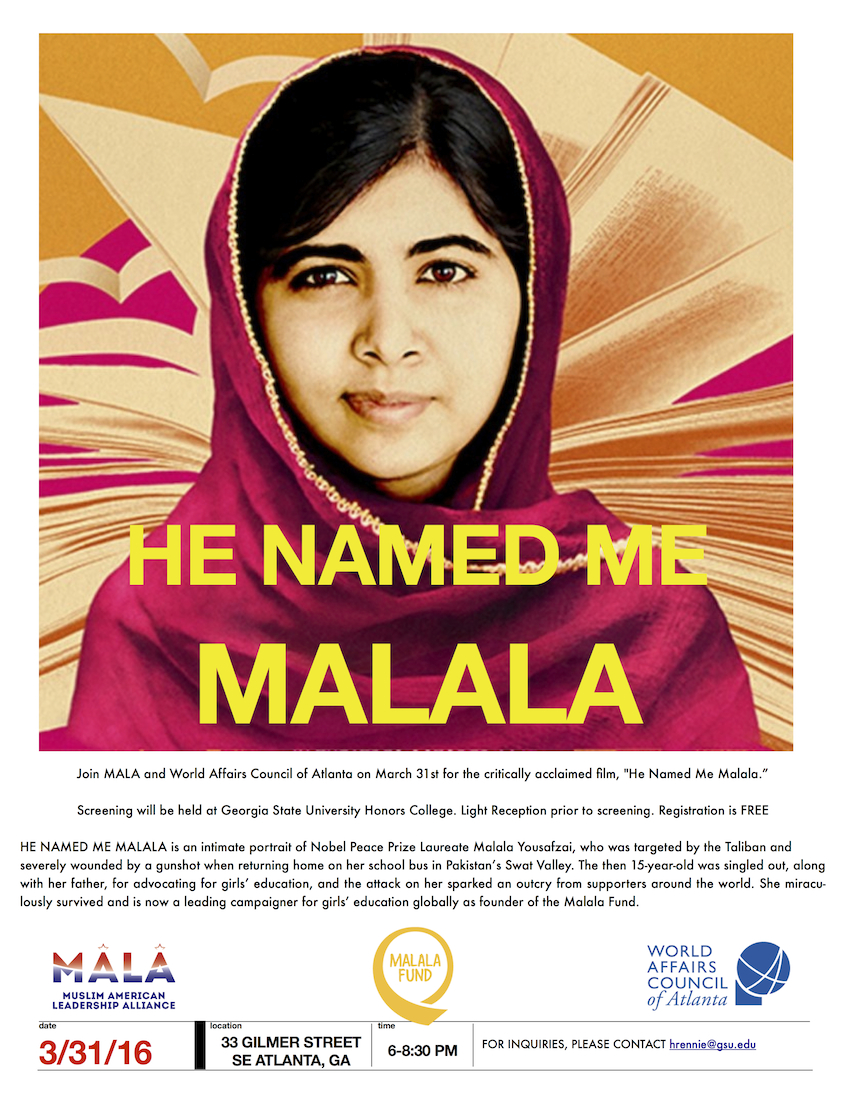 World Affairs Council: "He Named Me Malala" film