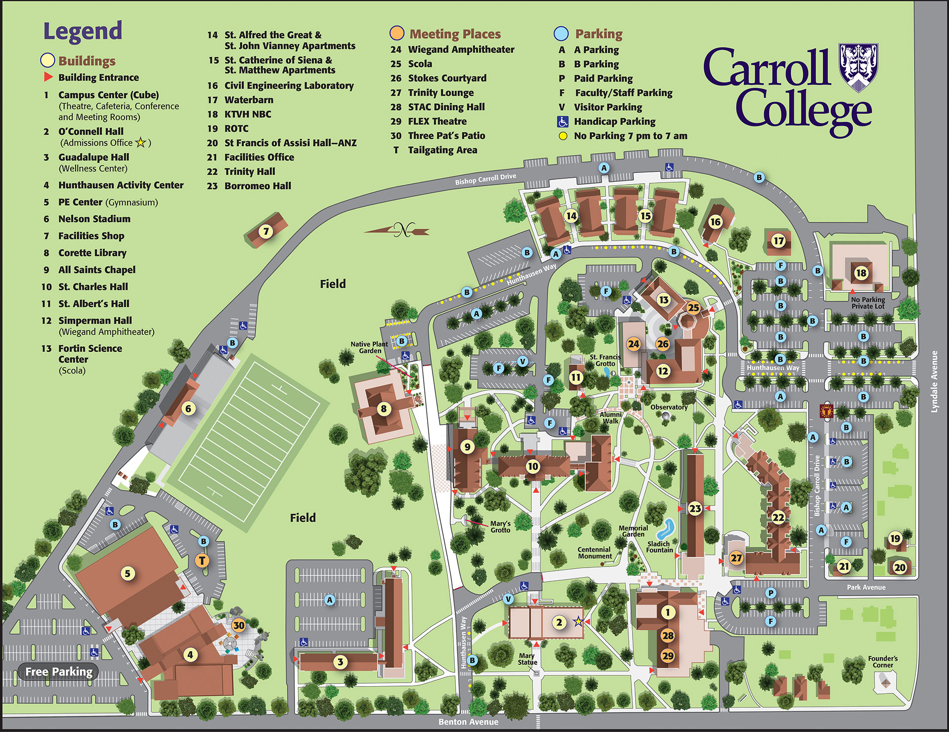 Carroll College Campus Map WIOA 2018 Convening   22 MAY 2018