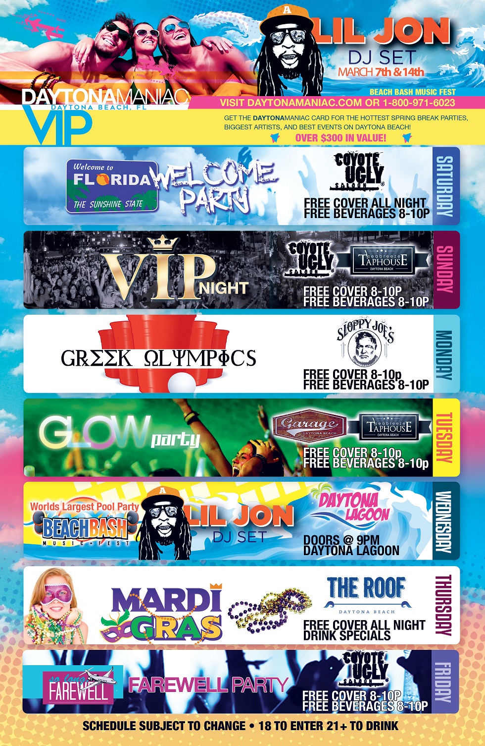 Daytonamaniac Vip Card Spring Break 2019 Tickets Multiple Dates Description