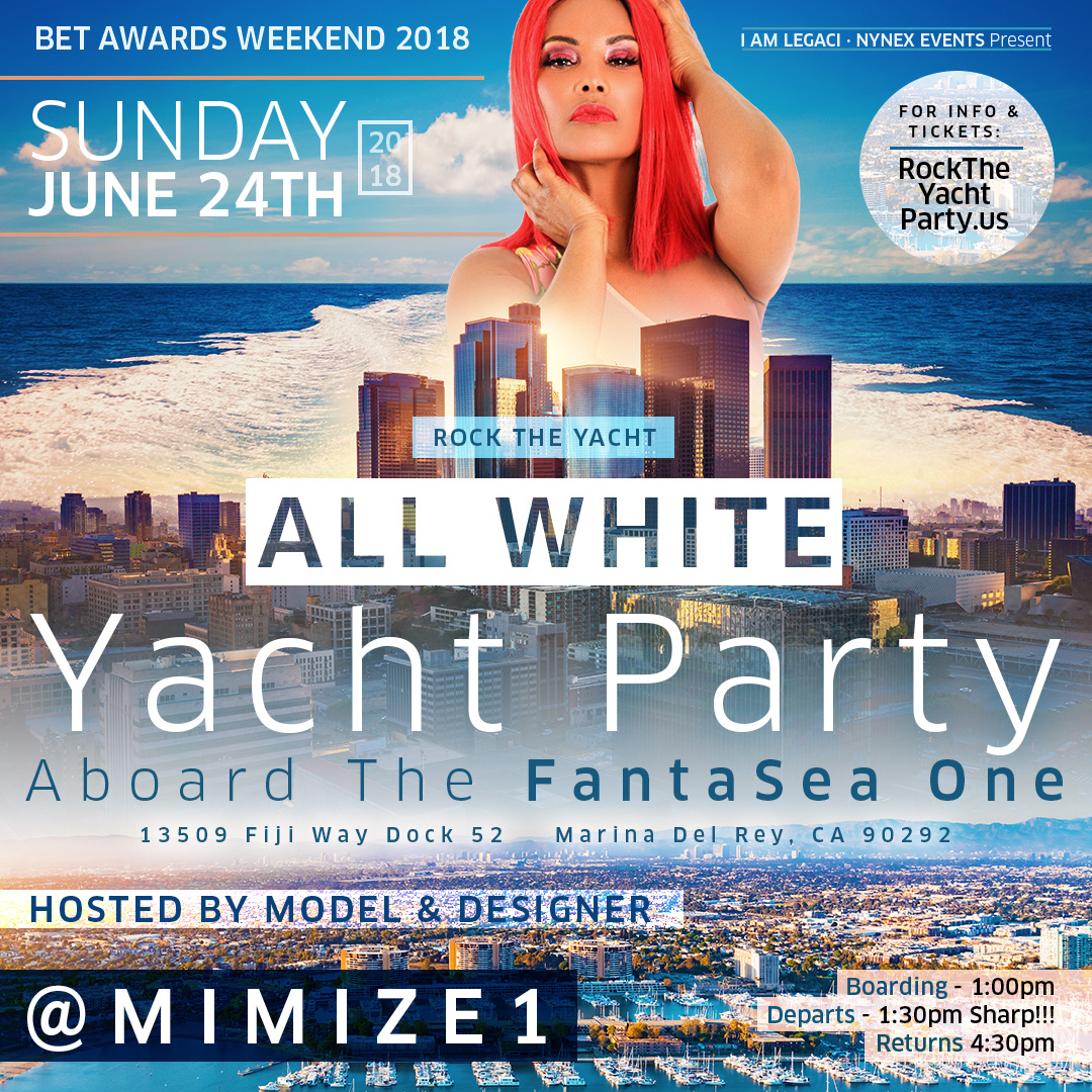 all white party on a yacht