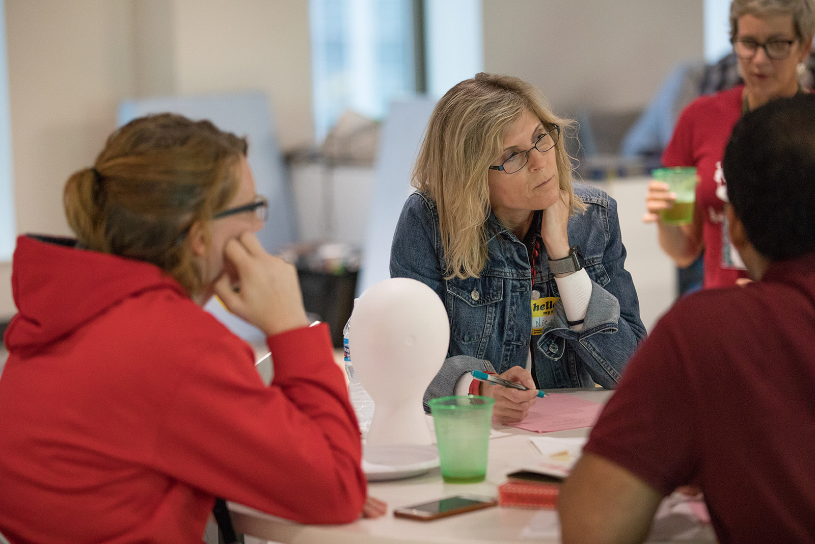 Pitching ideas to the group