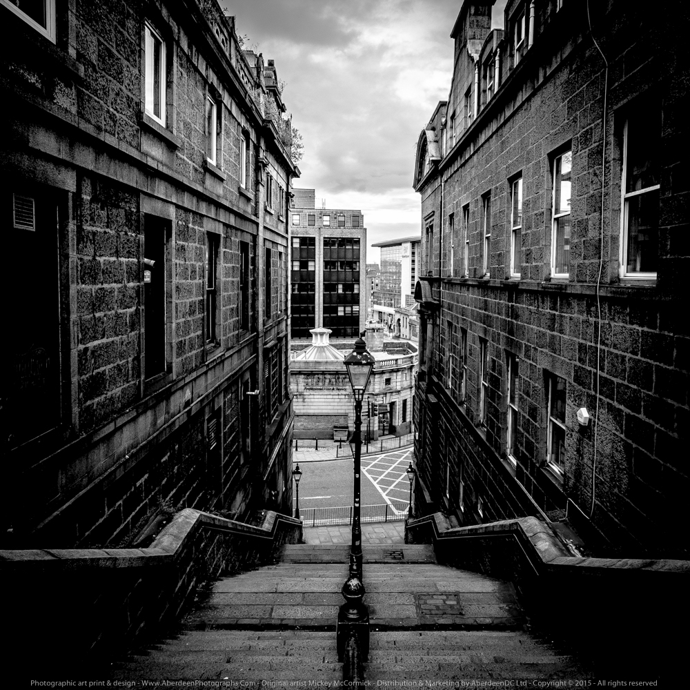 AP Photos Image - Tourist Visitors Landmark - Bridge Street Stairs leading to Guild Street - Aberdeen
