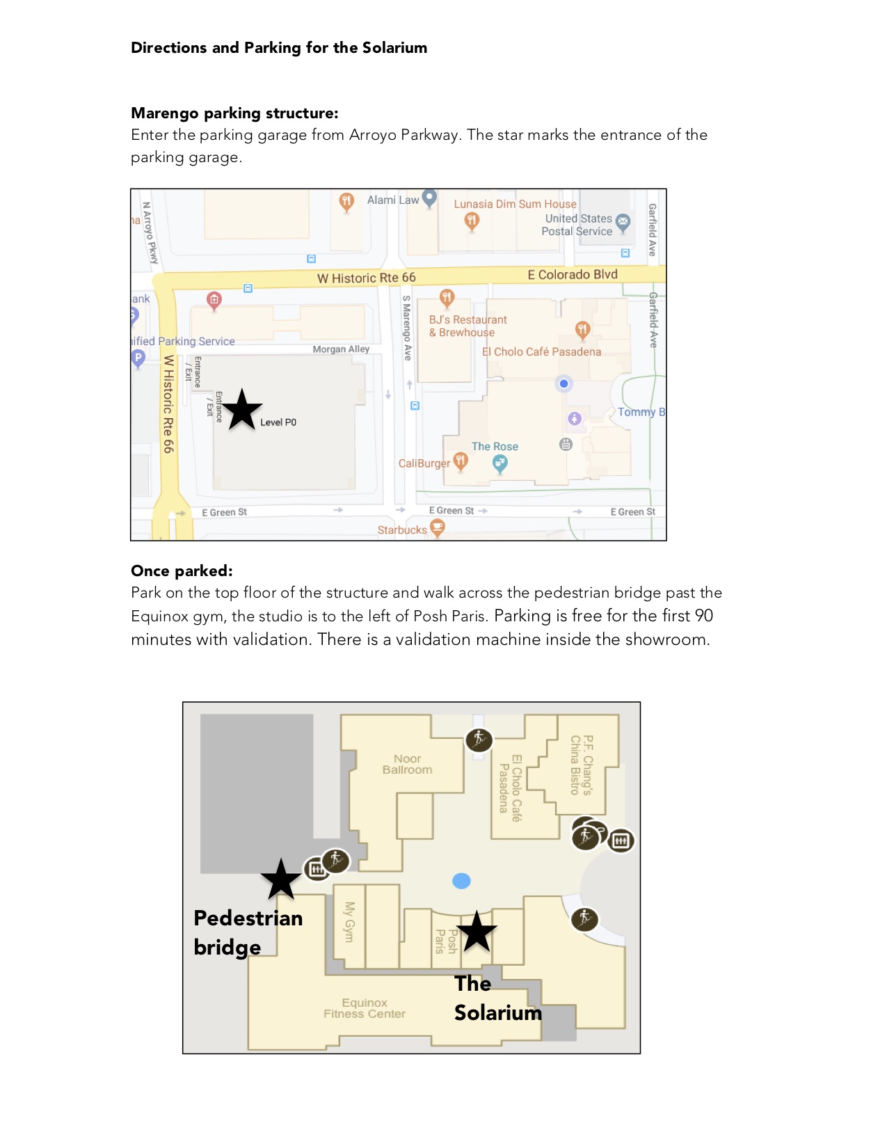 Directions to the Solarium