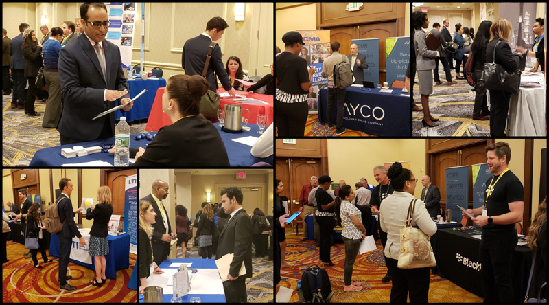 Collage of job fair images