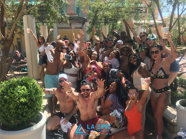 Las Vegas Strip: 3-Stop Pool Party Crawl with Party Bus