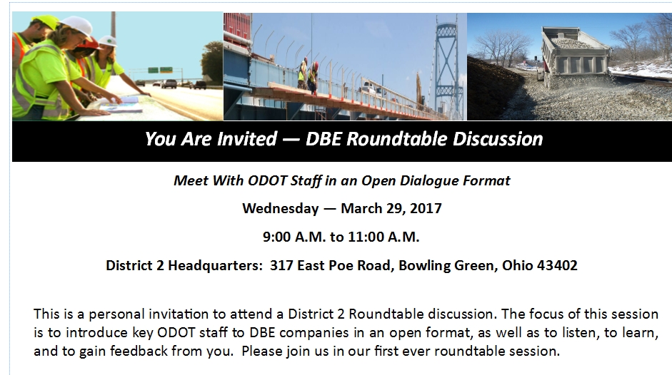 Odot Dbe Roundtable Discussion Bowling Green Tickets Wed Mar 29 Description