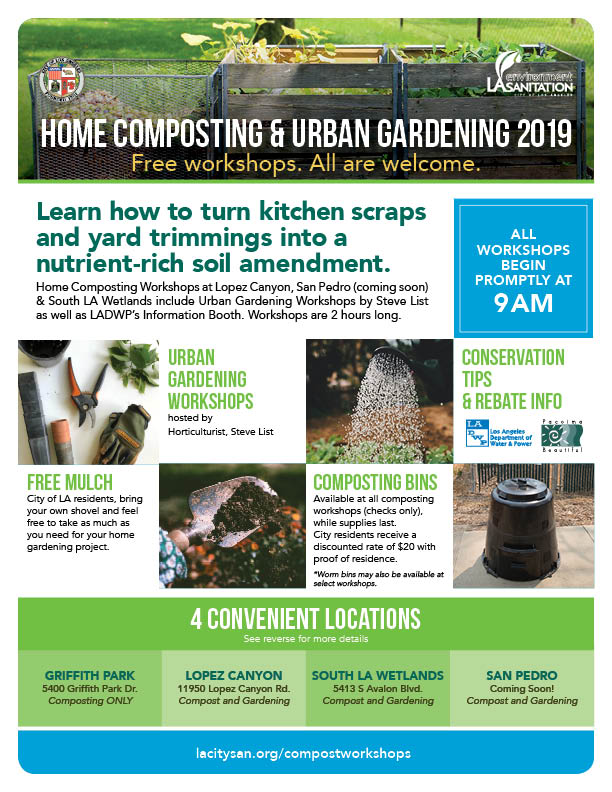 LASAN 2019 Home Composting Workshop Flyer - front