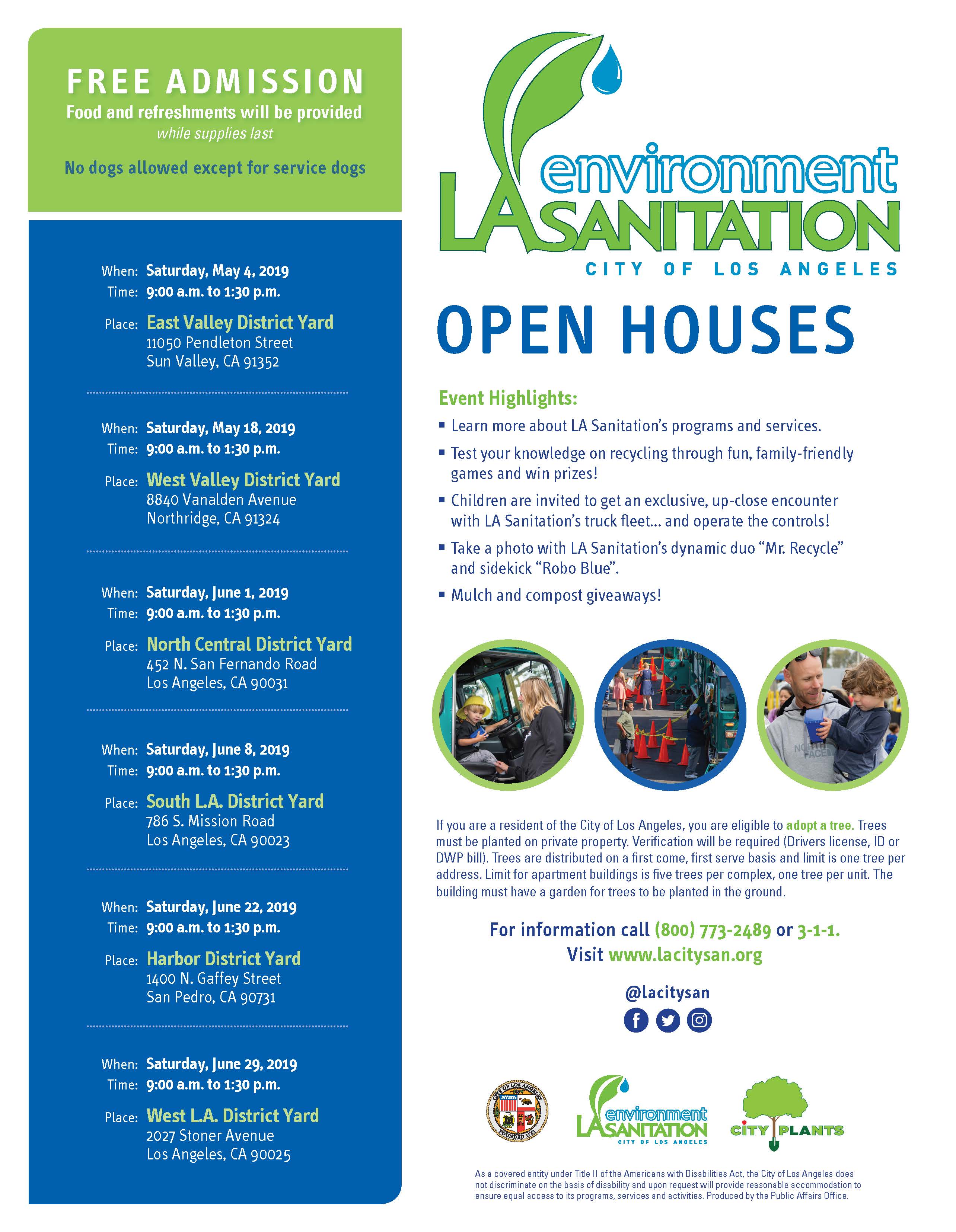 2019 LASAN Open House Flyer