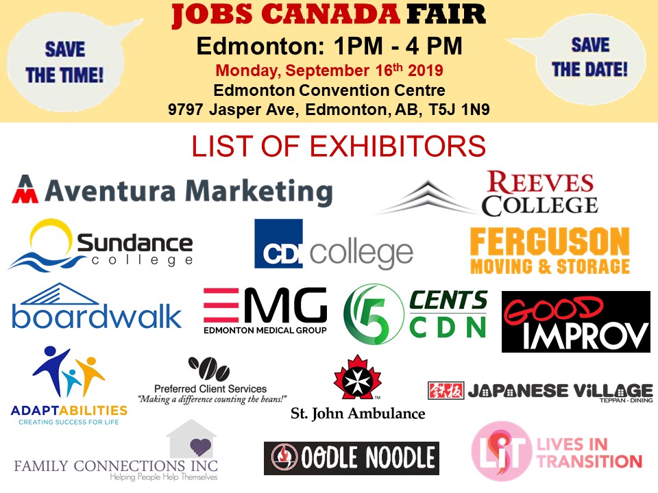 Edmonton Job Fair September 16th, 2019 Tickets, Multiple Dates Eventbrite