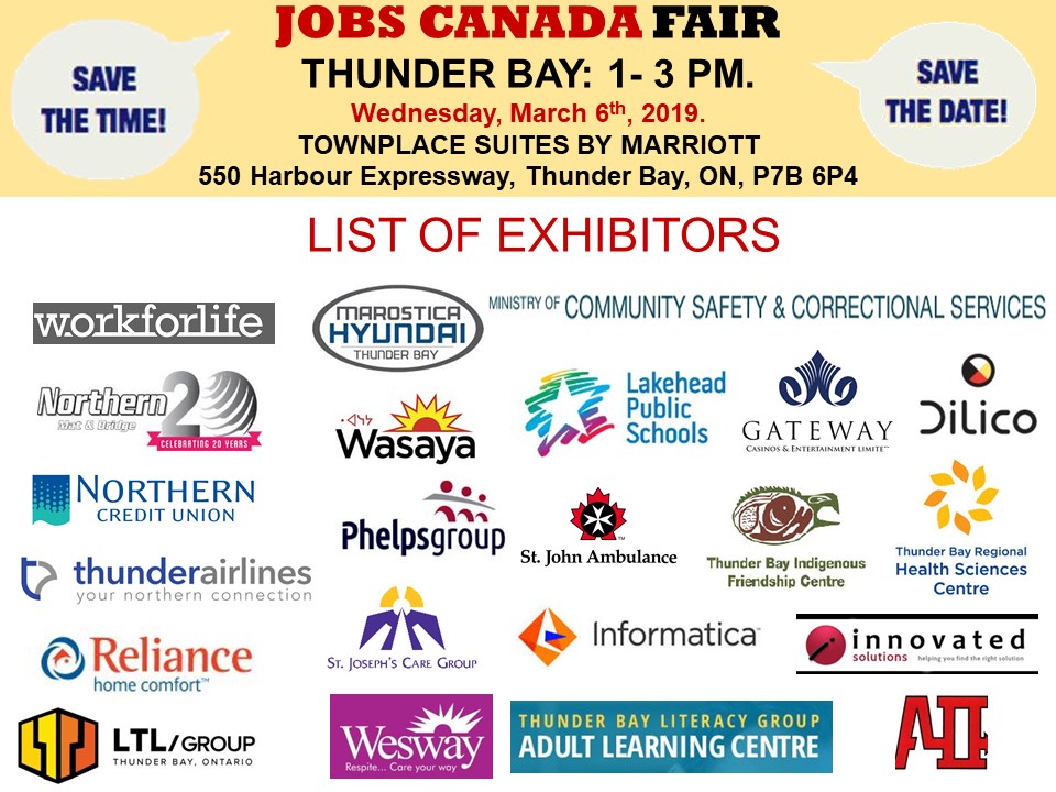 FREE Thunder Bay Job Fair May 14th, 2019 Tickets, Multiple Dates