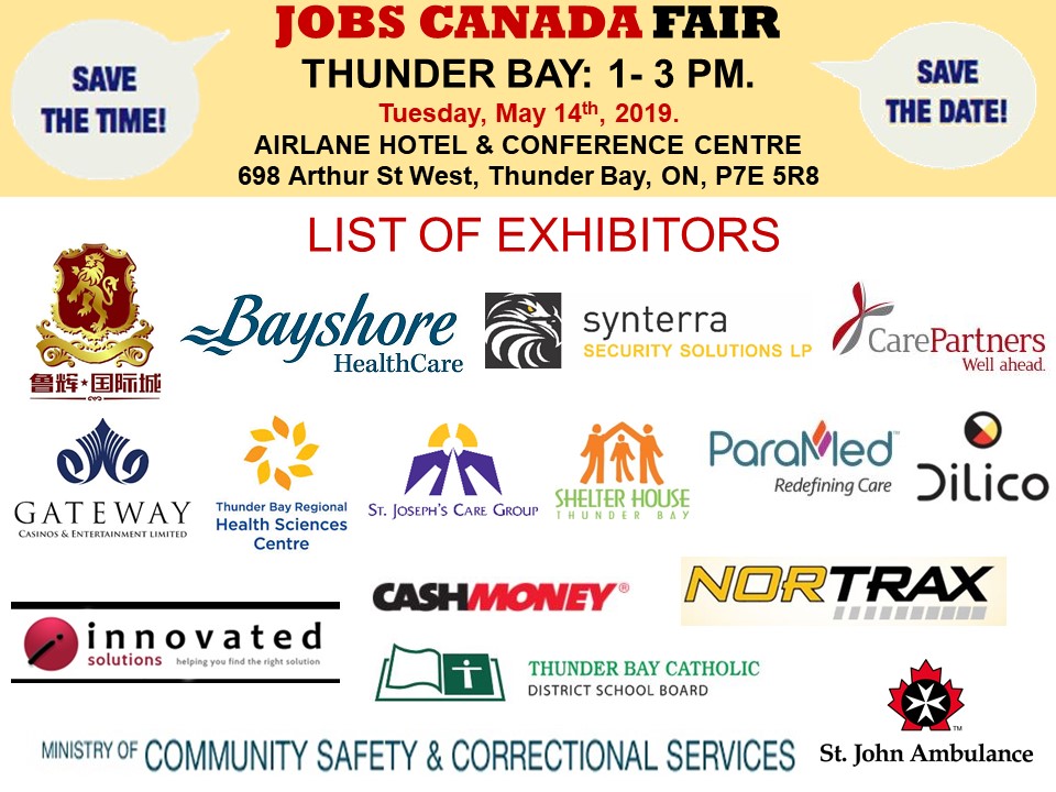 FREE Thunder Bay Job Fair September 19th, 2019 Tickets, Multiple