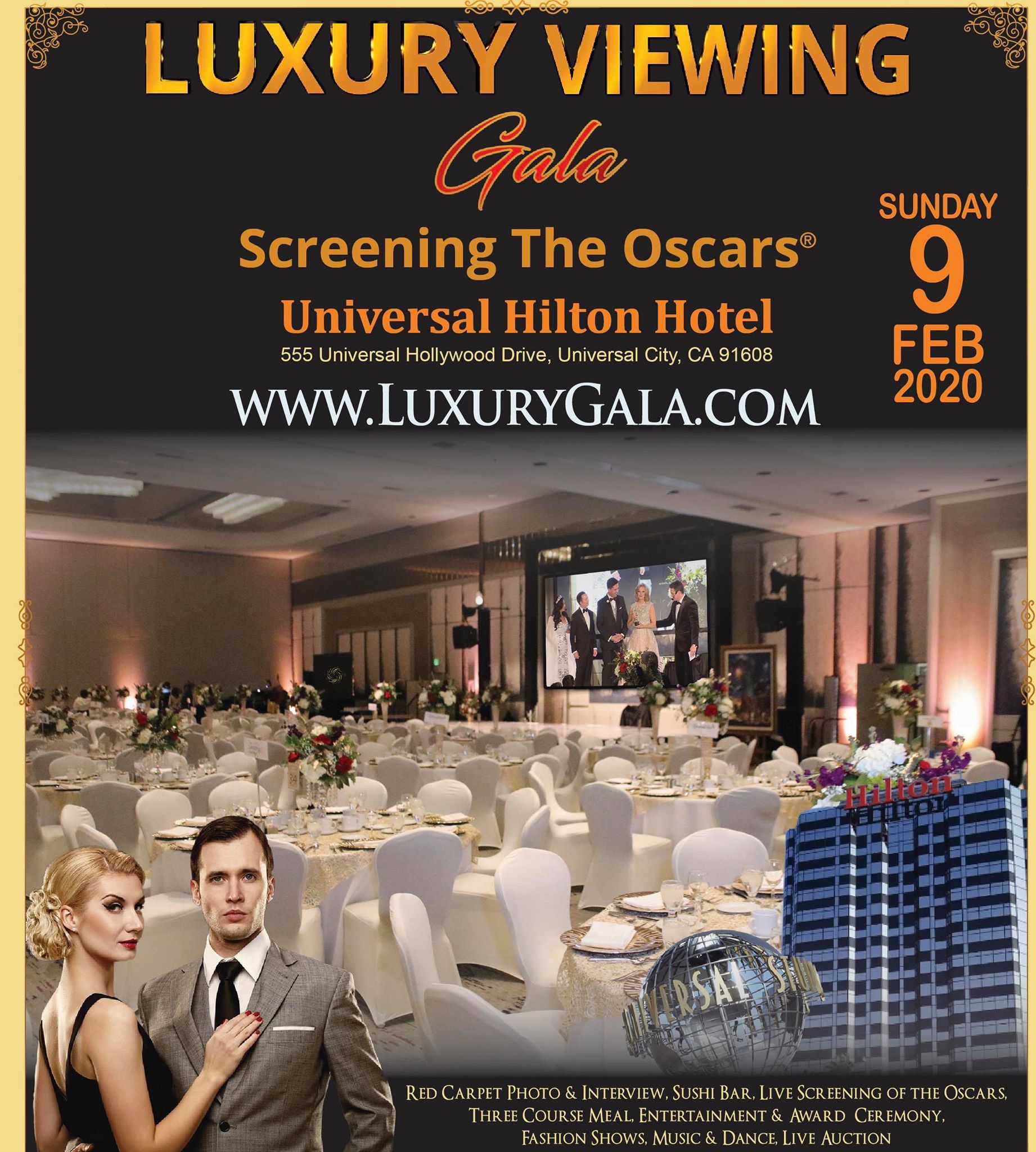 Luxury Viewing Gala 2020 -Screening the Oscars Tickets, Sun, Feb 9 ...