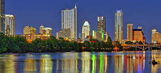 Austin skyline at night